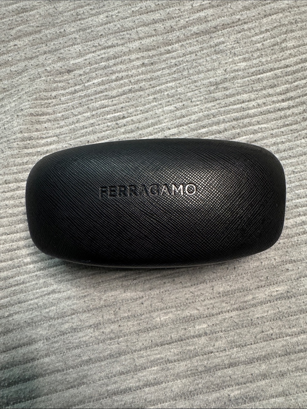 Authentic Ferragamo Black Glasses Case Hard Shell Eyeglass Sunglasses Holder